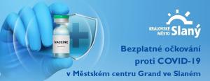Očkování proti Covid-19 v očkovacím centru ve Slaném 1
